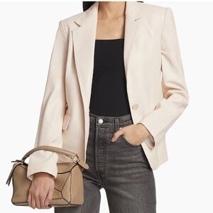 Susana Monaco Faux Leather Blazer